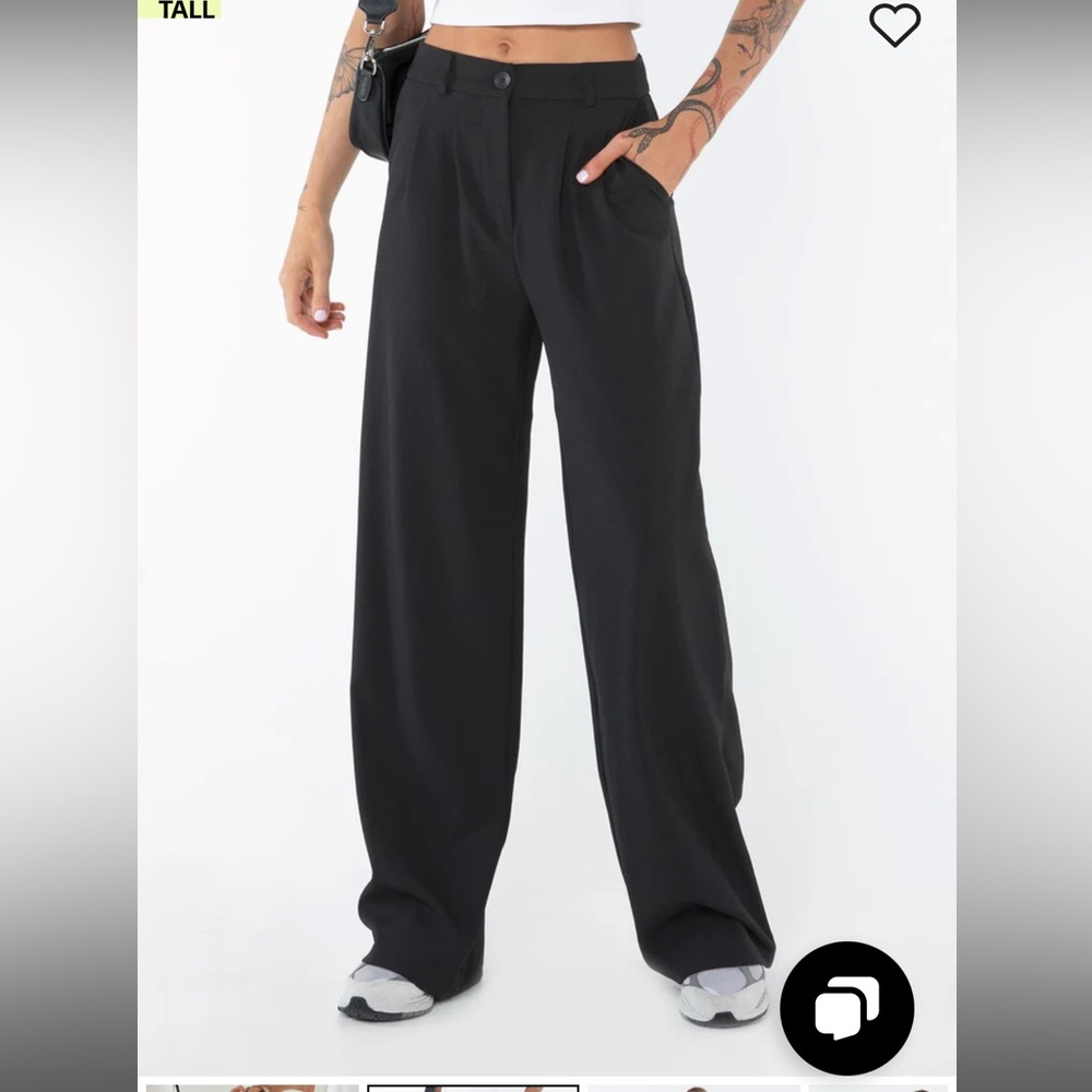 Women's Black Wide-Leg Pants